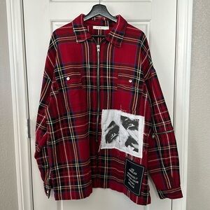 MNML Oversized Plaid Shirt Jacket